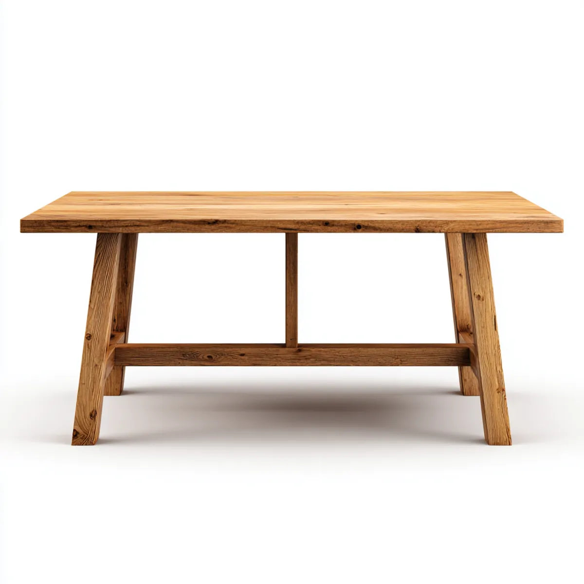 Stół do jadalni, Prostokątny brązowy stół jadalny w litym drewnie sosnowym 180 x 90 x 75 cm