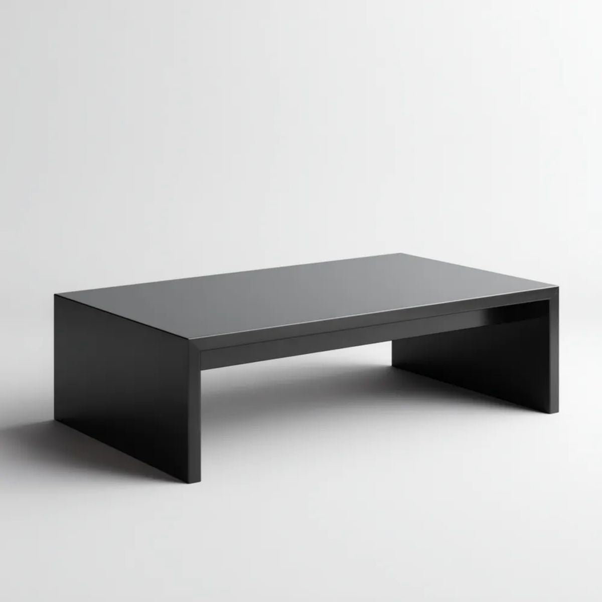 Stolik kawowy, Czarny prostokątny stół do kawy w MDF lakierowany 100 x 60 x 35 cm