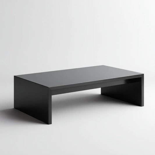 Stolik kawowy, Czarny prostokątny stół do kawy w MDF lakierowany 100 x 60 x 35 cm