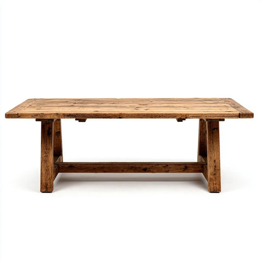 Stół do jadalni, Naturalny brązowy stół jadalny 180 x 90 x 76 cm w prostokątnym litym drewnie sosnowym